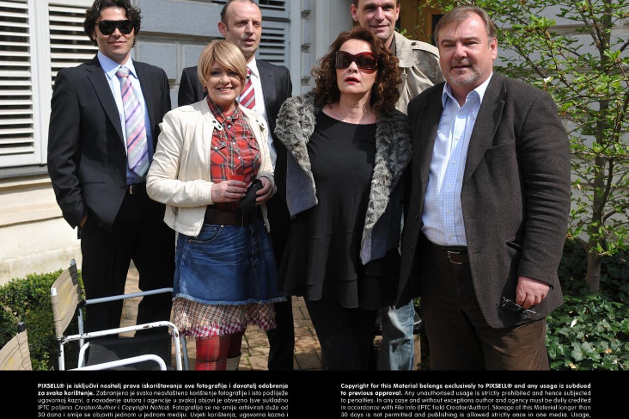 '02.04.2011., Zagreb - Prva klapa filma Cvjetni trg redatelja Krste Papica. Anja Sovagovic, Vinko Bresan, Goran Grgic, Ivica Zadro. Photo: Anto Magzan/PIXSELL'