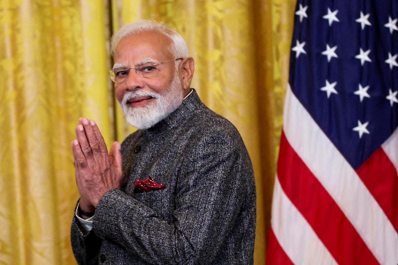 FILE PHOTO: U.S. President Trump holds a joint press conference with Indian Prime Minister Modi at the White House in Washington D.C.