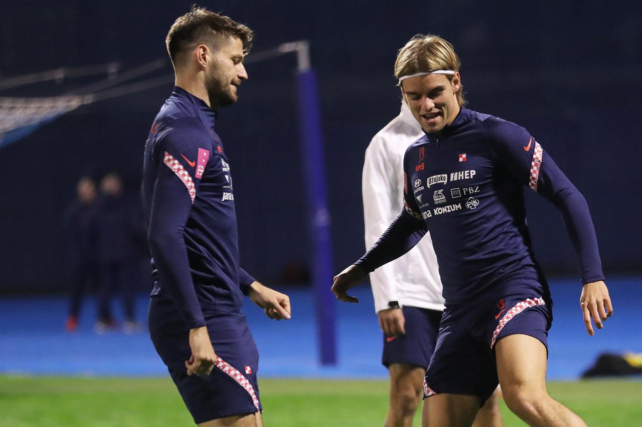 Trening hrvatske nogometne reprezentacije uoči kvalifikacijskog susreta s Maltom