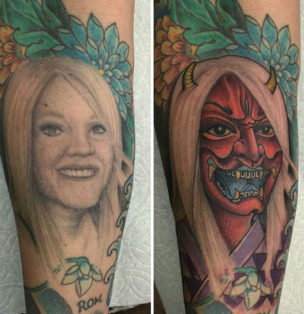 Puno ljudi bi se složilo da tetoviranje imena, datuma i portreta voljenih osoba nije baš pametna odluka jer što kada prekinete? Jednostavno prepravite sliku žene u sliku čudovišta.
