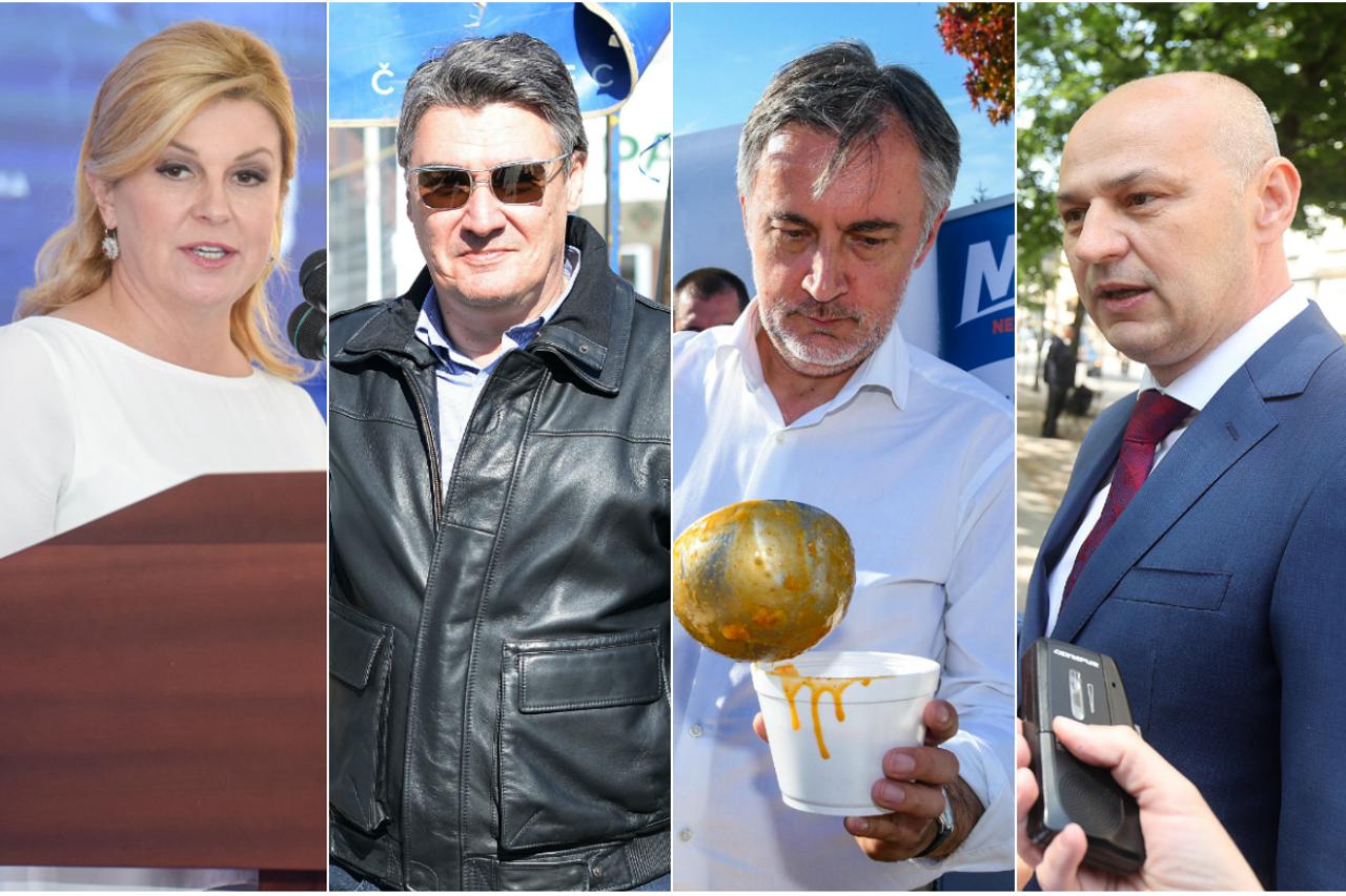 Kolinda Grabar-Kitarović, Zoran Milanović, Miroslav Škoro i Mislav Kolakušić