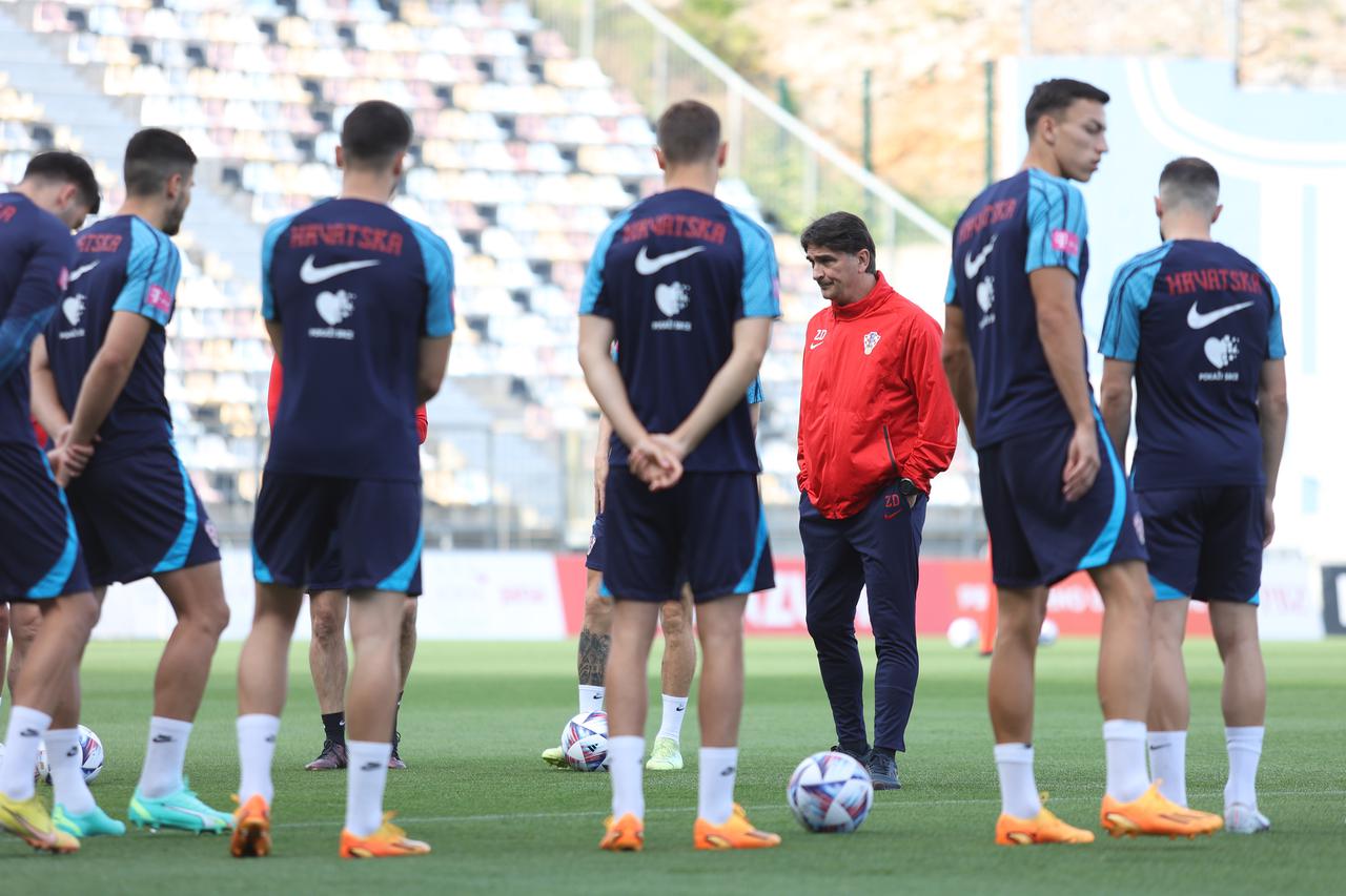 Rijeka: Trening Hrvatske nogometne reprezentacije bez Marka Livaje koji je napustio reprezentaciju