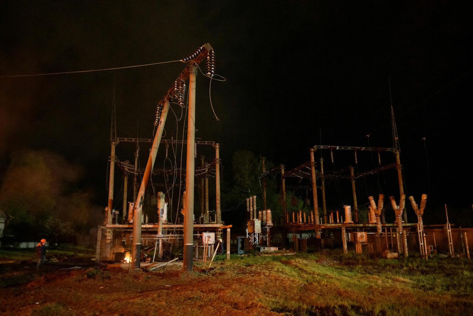 A view shows a power substation hit by a missile strike, as Russia's attack on Ukraine continues, in Lviv, Ukraine May 3, 2022.  REUTERS/Andrii Gorb Photo: Stringer/REUTERS