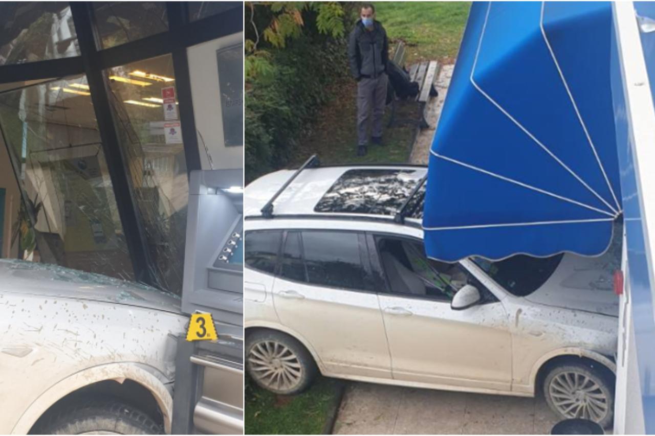 Automobilom se zabio u banku
