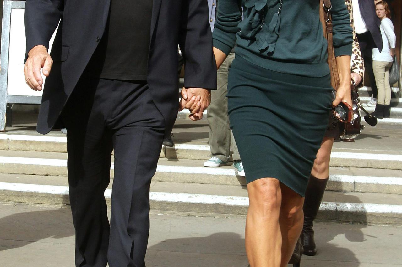 David Gilmour and wife Polly Samson, the parents of Charlie Gilmour, leave the Royal Courts of Justice, London, after hearing a plea on behalf of their son for a cut in his 16-month jail sentence for going on a drink and drug-fuelled rampage at a student 