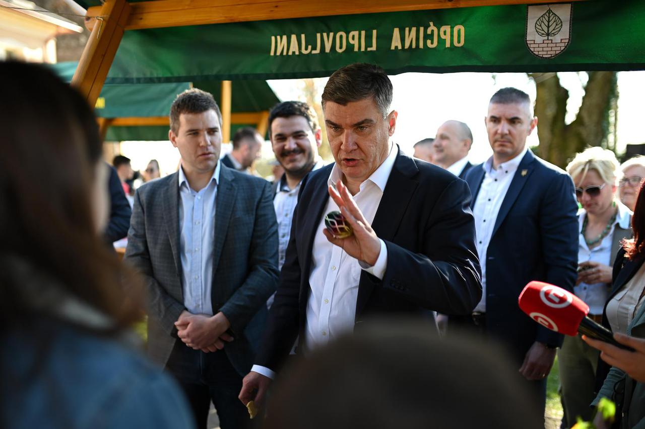 Lipovljani: Predsjednik Milanović posjetio izlagače Uskrsnog sajma