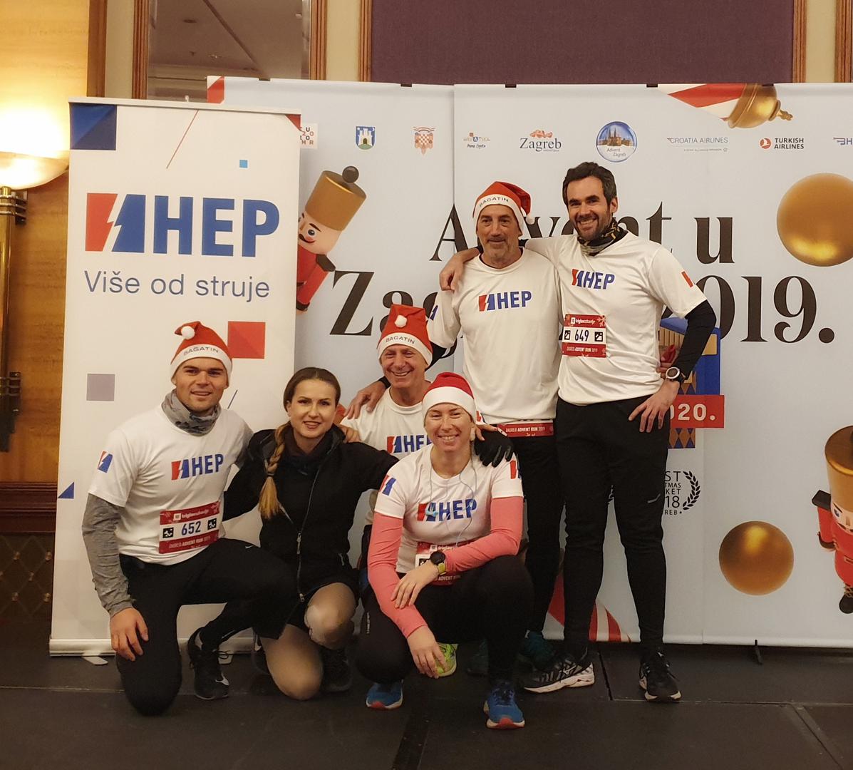 Zaposlenici HEP-a na Advent Run utrci u Zagrebu
