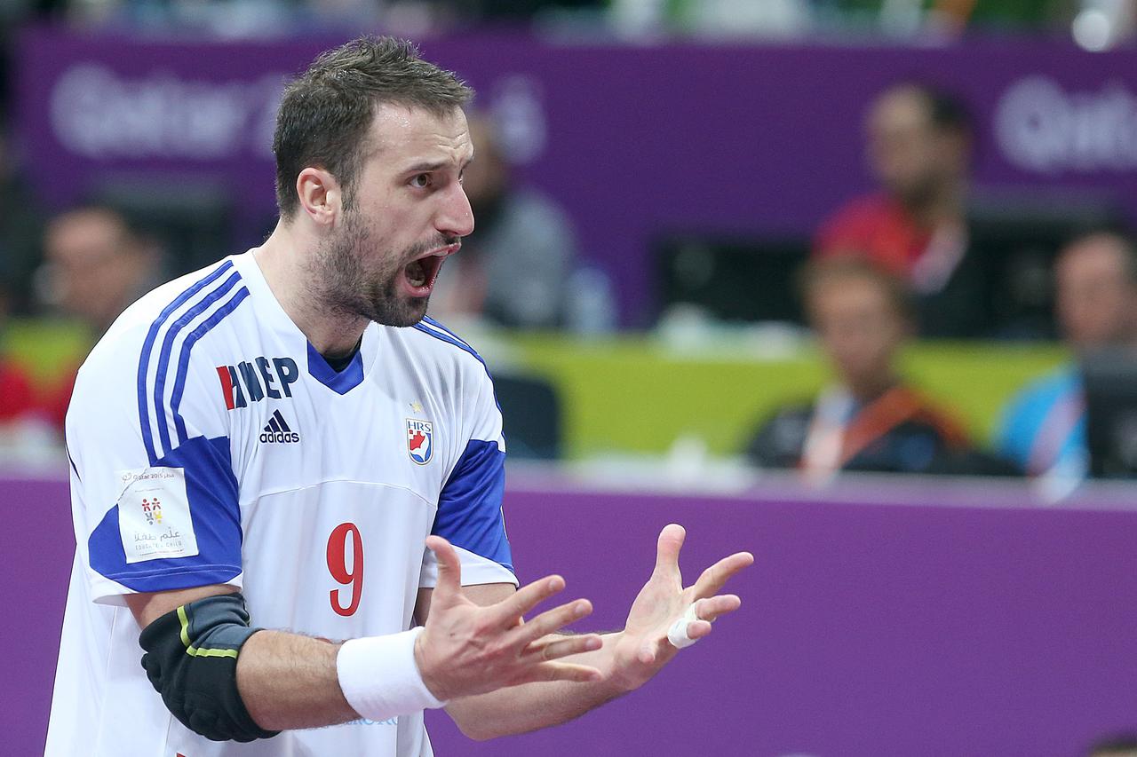21.01.2015., Duhail Handball Sports Hall, Doha, Katar - 24. svjetsko rukometno prvenstvo, 4. kolo, grupa B, Makedonija- Hrvatska. Igor Vori.  Photo: Goran Stanzl/PIXSELL