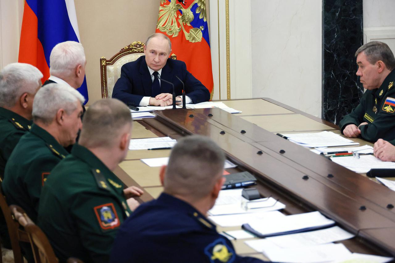 Russian President Putin chairs a meeting in Moscow