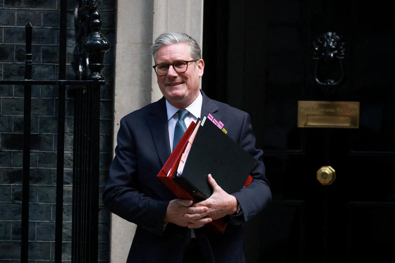 British Prime Minister Keir Starmer takes questions in parliament