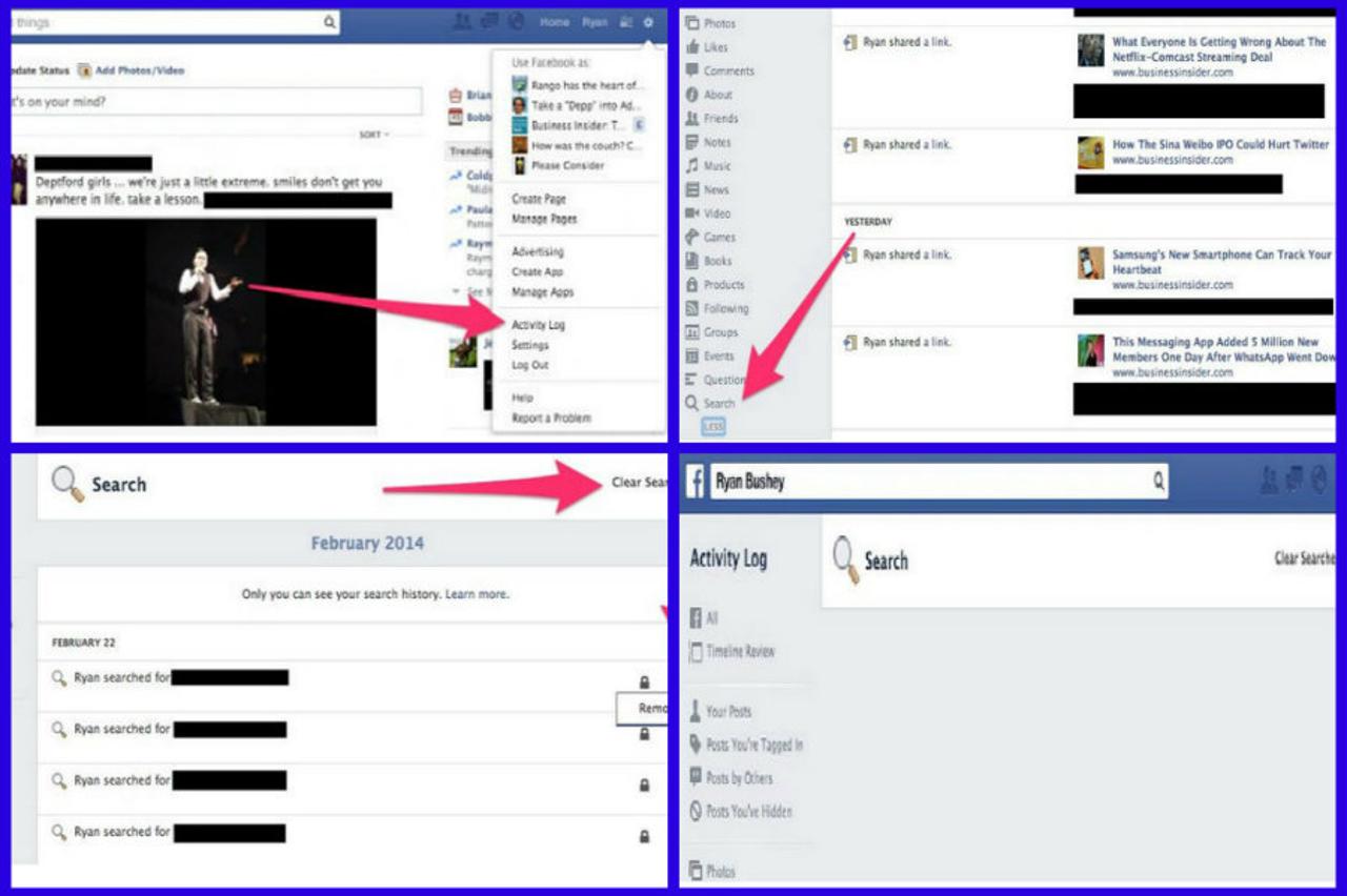 Brisanje povijesti istraživanja na Facebooku