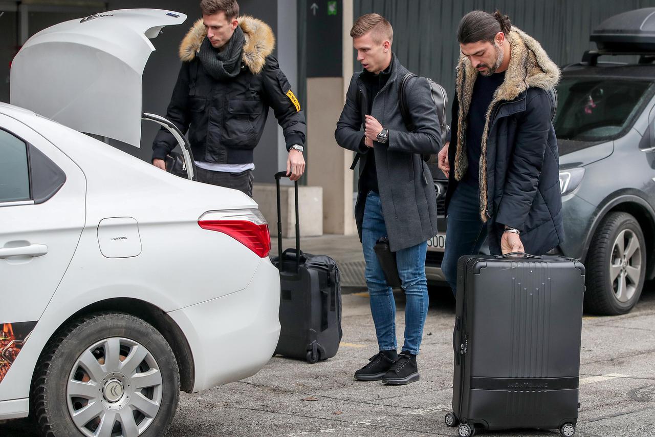 Zagreb: Dani Olmo u zračnoj luci Zagreb na odlasku za Njemačku