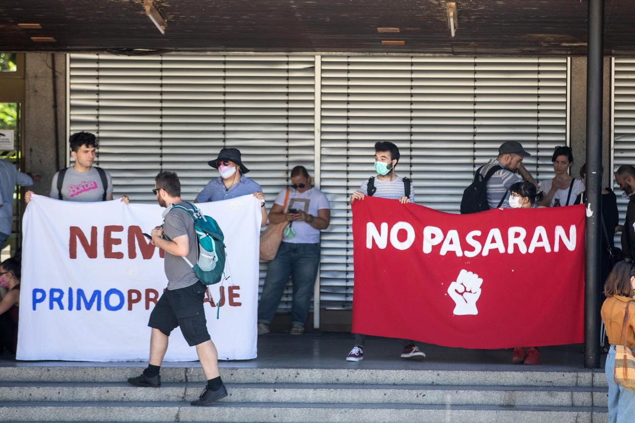 Zagreb: Prosvjed studenata Filozofskog fakulteta protiv rektora Borasa