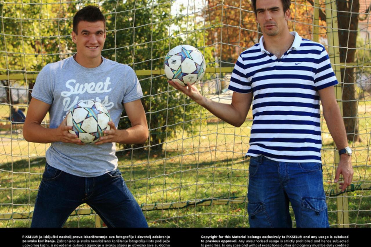 '03.10.2011., Zagreb - Braca Krsevan i Ivan Santini, nogometasi NK Intera i NK Zadra. Photo: Zeljko Hladika/PIXSELL'