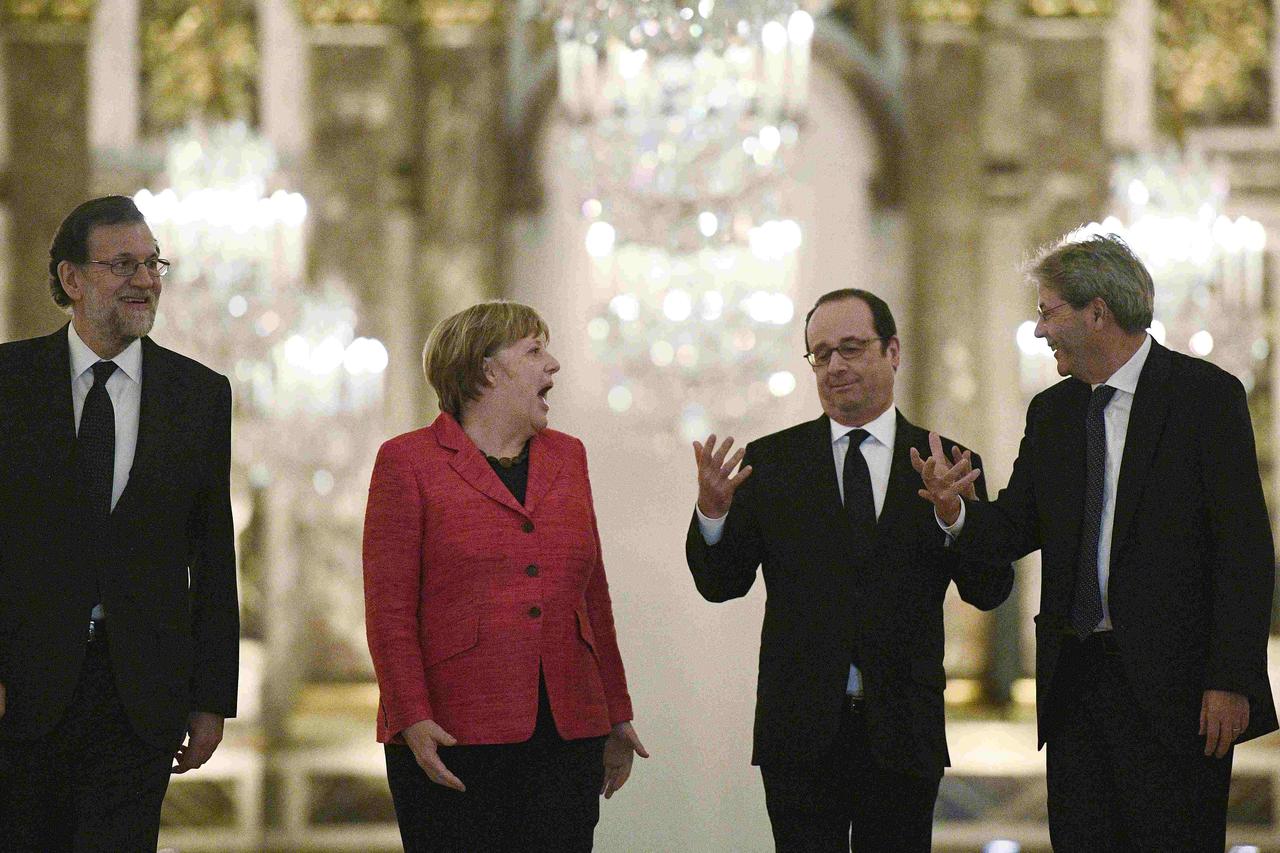 merkel, hollande, Rajoy, Gentiloni