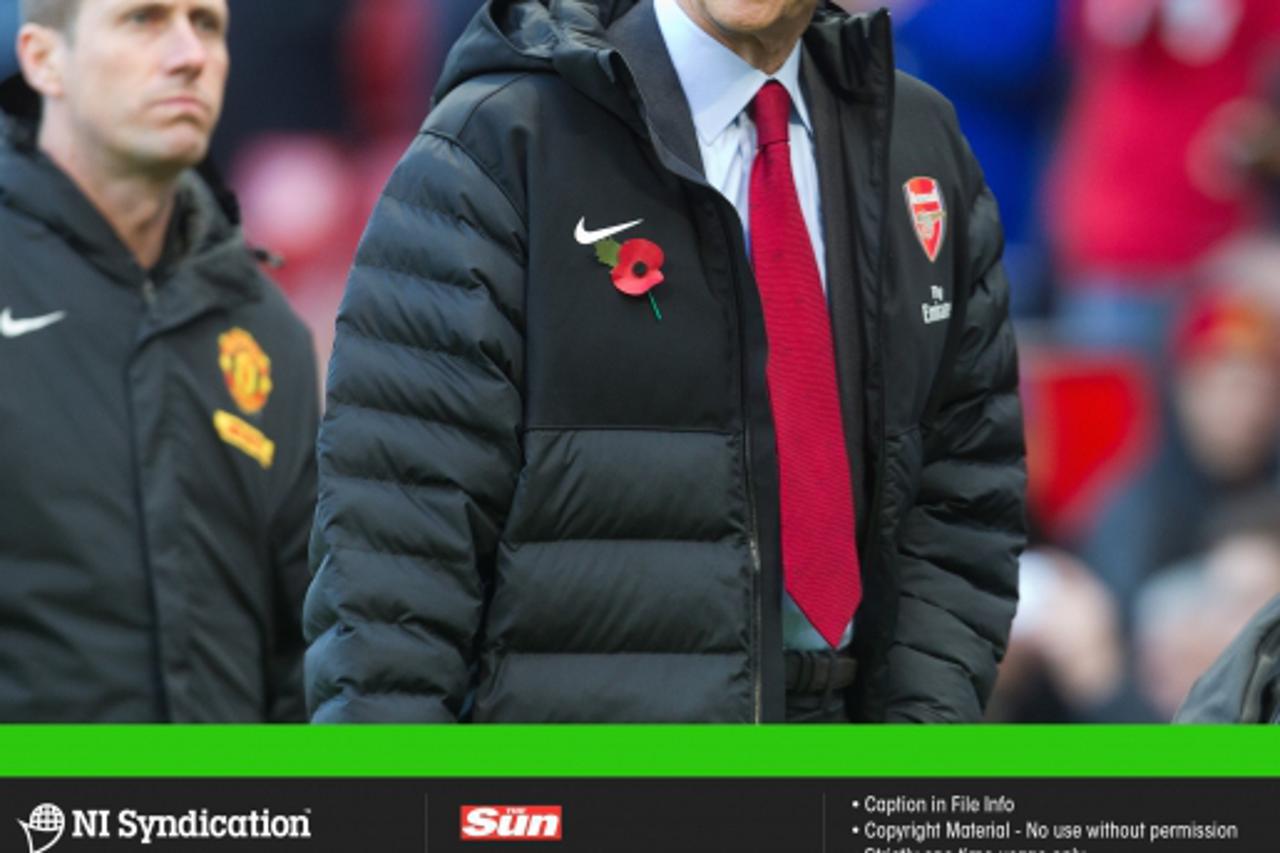 'Manchester United v Arsenal, Barclays Premier League. Arsene Wenger. Credit: The Sun. Online rights must be cleared by NI Syndication.Photo: NI Syndication/PIXSELL'