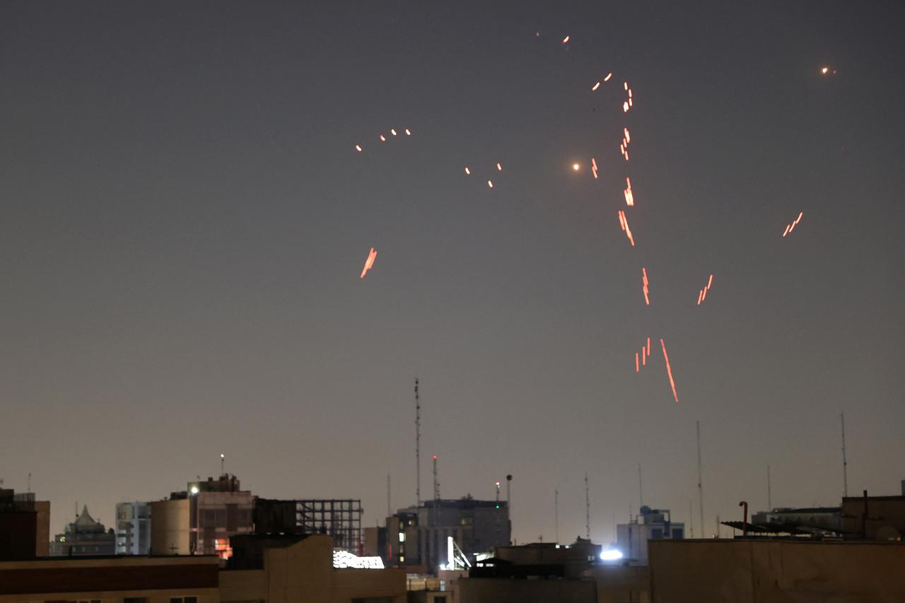 Army air defence firing following the Israeli strike in Tehran
