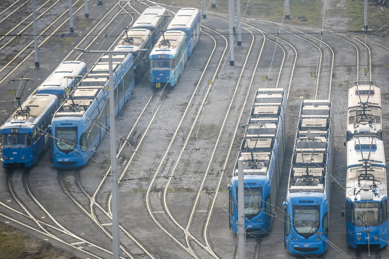 Zagreb: Spremnište tramvaja u Mandlovoj ulici