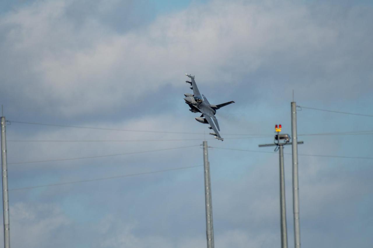 US fighter planes over the Eifel region