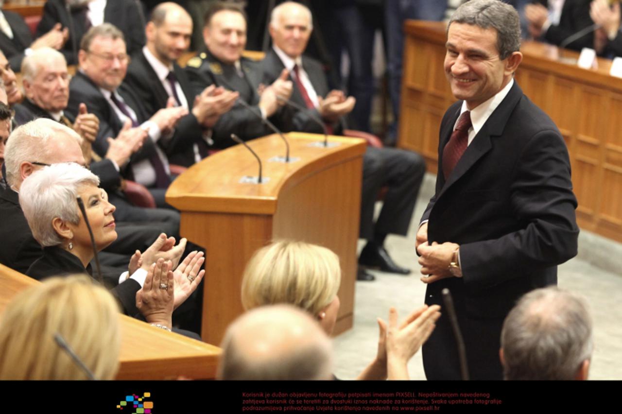 '22.12.2011., Zagreb - Nakon parlamentarnih izbora odrzana je konstituirajuca sjednica 7. saziva Hrvatskog sabora. Novi predsjednik Sabora Boris Sprem. Photo: Patrik Macek/PIXSELL'