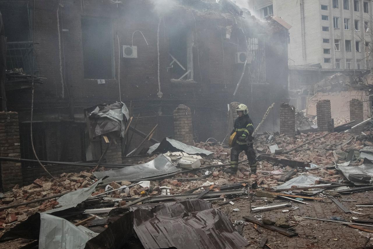 Russian missile and drone strike in Dnipro