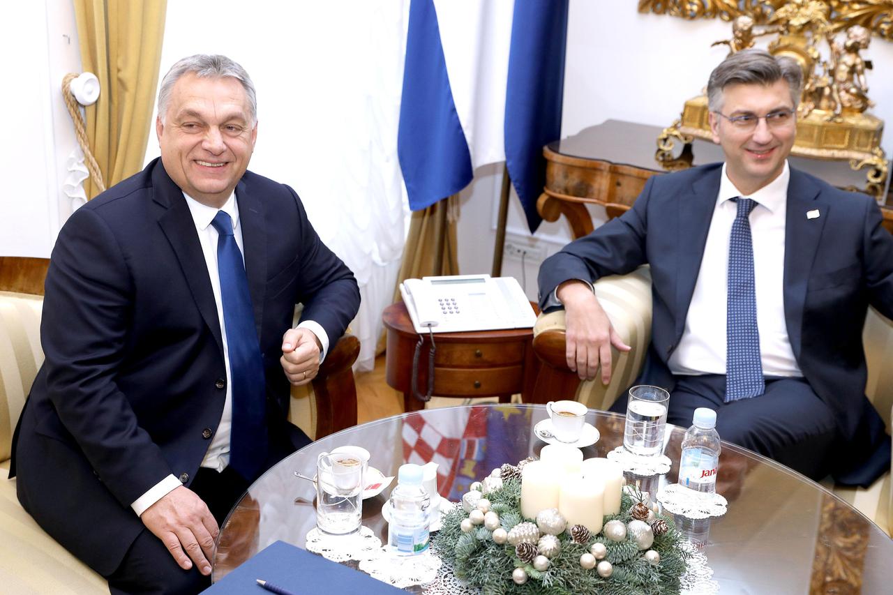 Zagreb: Andrej Plenković primio mađarskog predsjednika Vlade Viktora Orbana