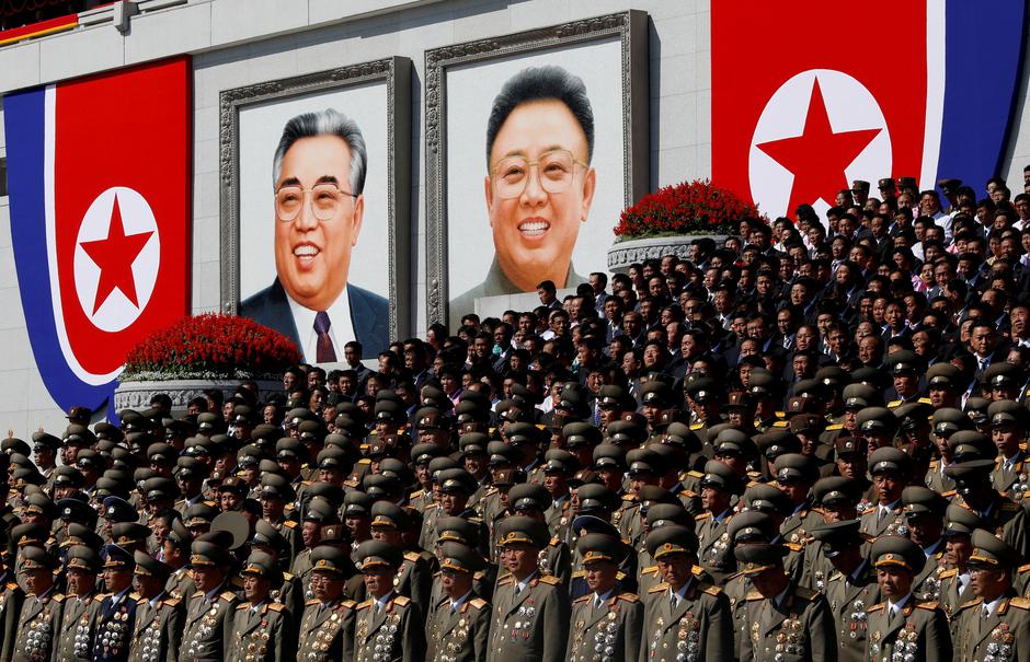 FILE PHOTO: FILE PHOTO: North Korean senior military officials watch a parade