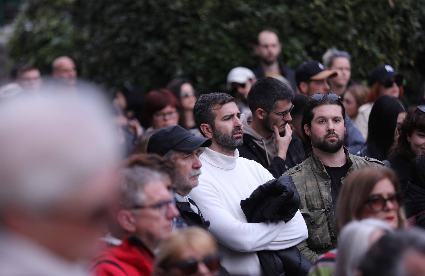 28.02.2024., Split - ispred Zupanijskog suda u Splitu odrzan je mirni prosvjed 'danas Luka, sutra JA' u cast tragicno preminulom 22-godisnjem Luki Bancicu. Photo: Ivo Cagalj/PIXSELL Photo: Ivo Cagalj/PIXSELL