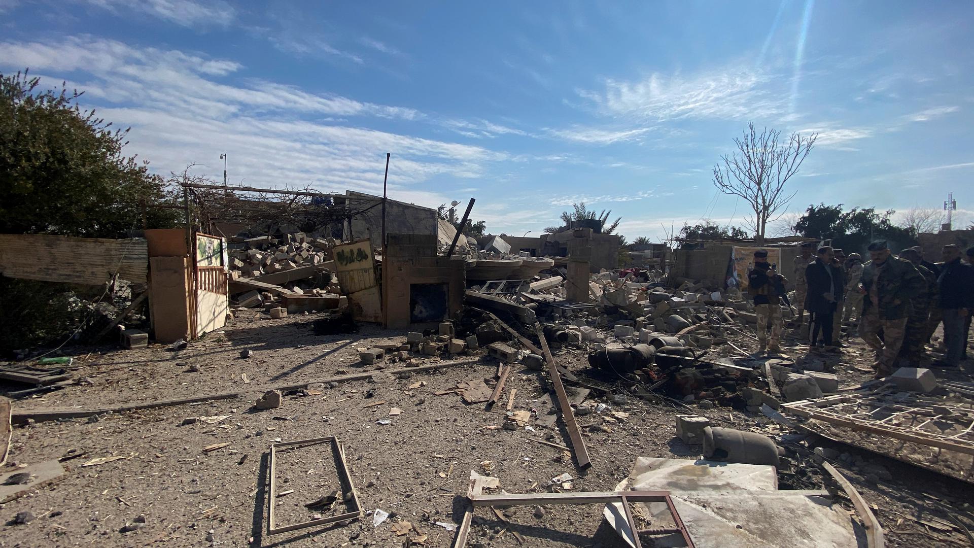 A destroyed building is pictured at the site of a U.S. airstrike in al-Qaim, Iraq February 3, 2024. REUTERS/Stringer  NO RESALES. NO ARCHIVES Photo: STRINGER/REUTERS