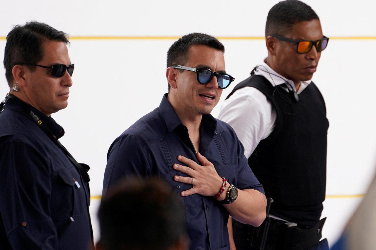 Ecuador's President Daniel Noboa attends event in Duran