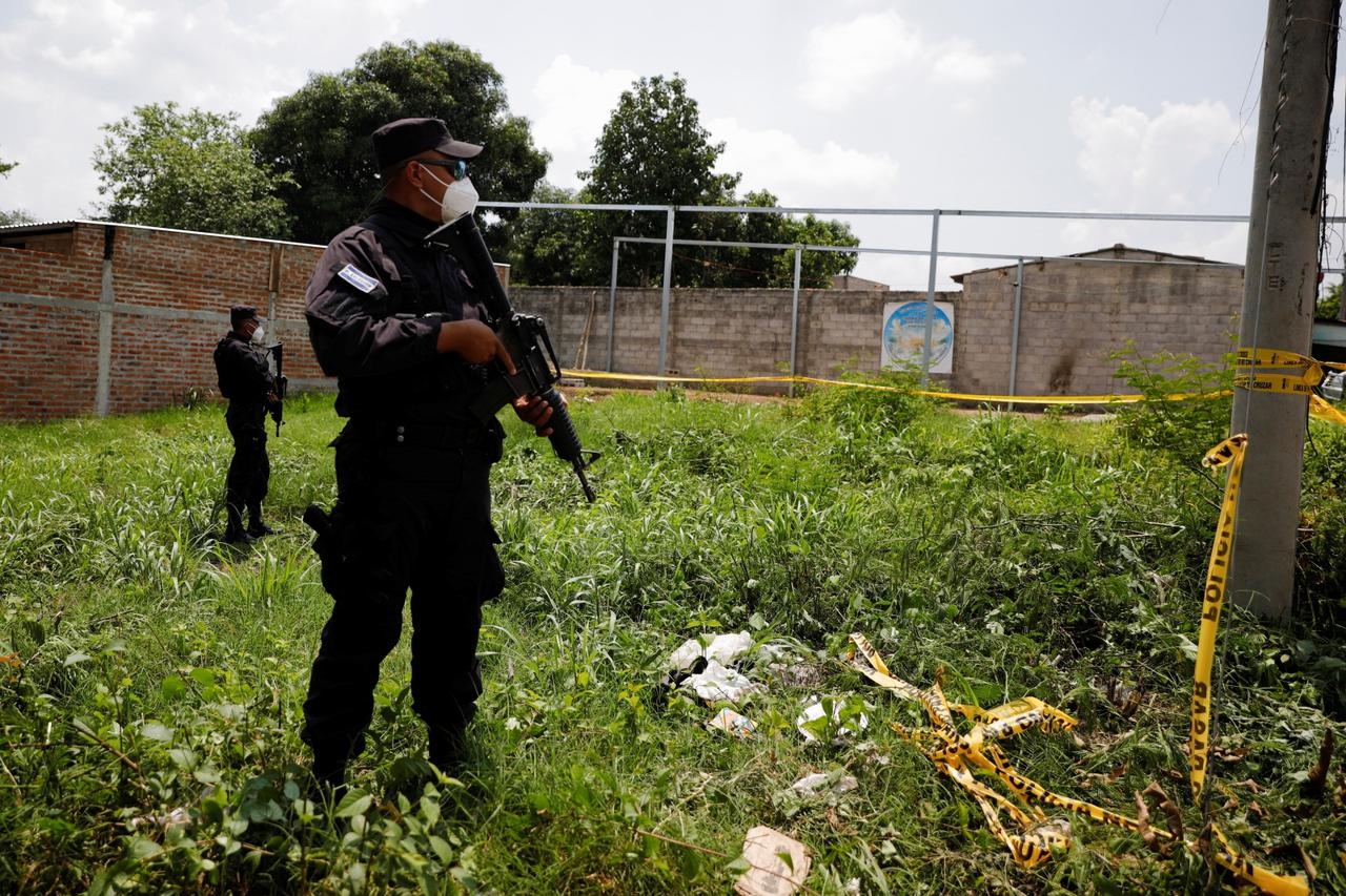 Clandestine cemetery at the house of a former police officer