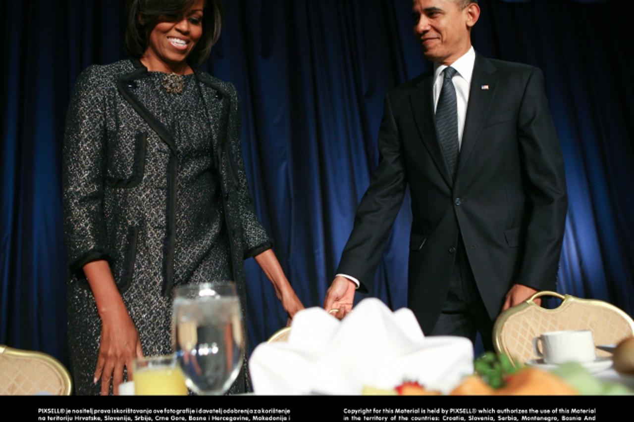 'President Barack Obama delivers remarks at the National Prayer Breakfast at the Washington Hilton. Vice President Joe Biden, First Lady Michelle Obama and members of Congress were also on hand for th