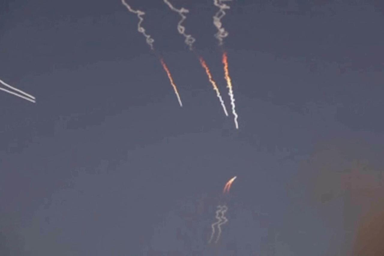 Iranian missiles are launched from a location given as Tehran