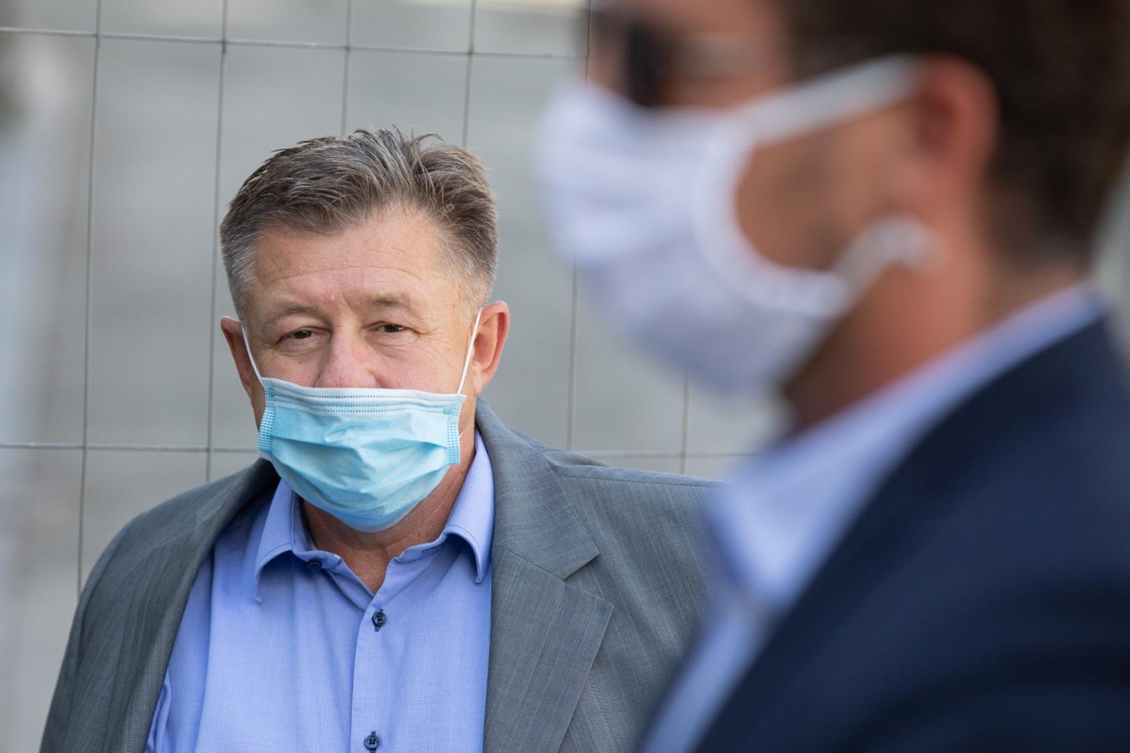 19.08.2020., Zagreb - Posljednji ispracaj nekadasnjeg saborskog zastupnika i sveucilisnog proferora Josipa Kregara na zagrebackom Krematoriju. Ivo Jelusic.
Photo: Davor Puklavec/PIXSELL