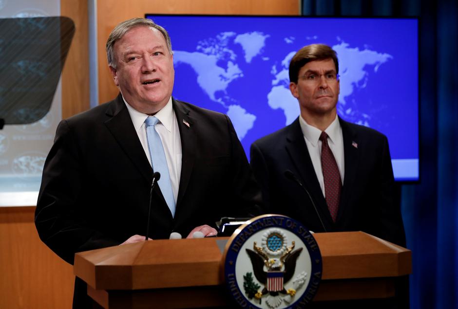 U.S. Attorney General William Barr and Secretary of State Pompeo hold joint briefing about the International Criminal Court in Washington