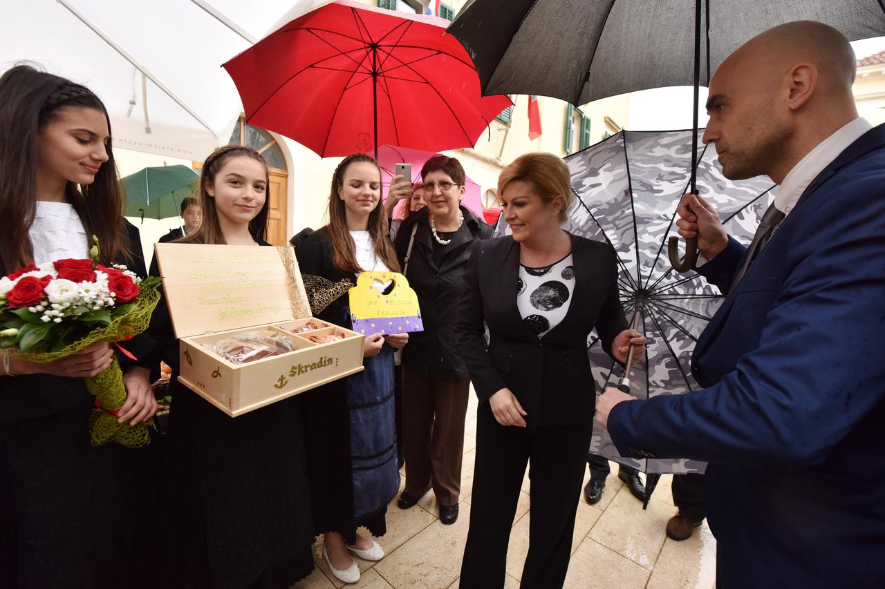 Skradin: Predsjednica se susrela s gospodarstvenicima Šibensko-kninske županije