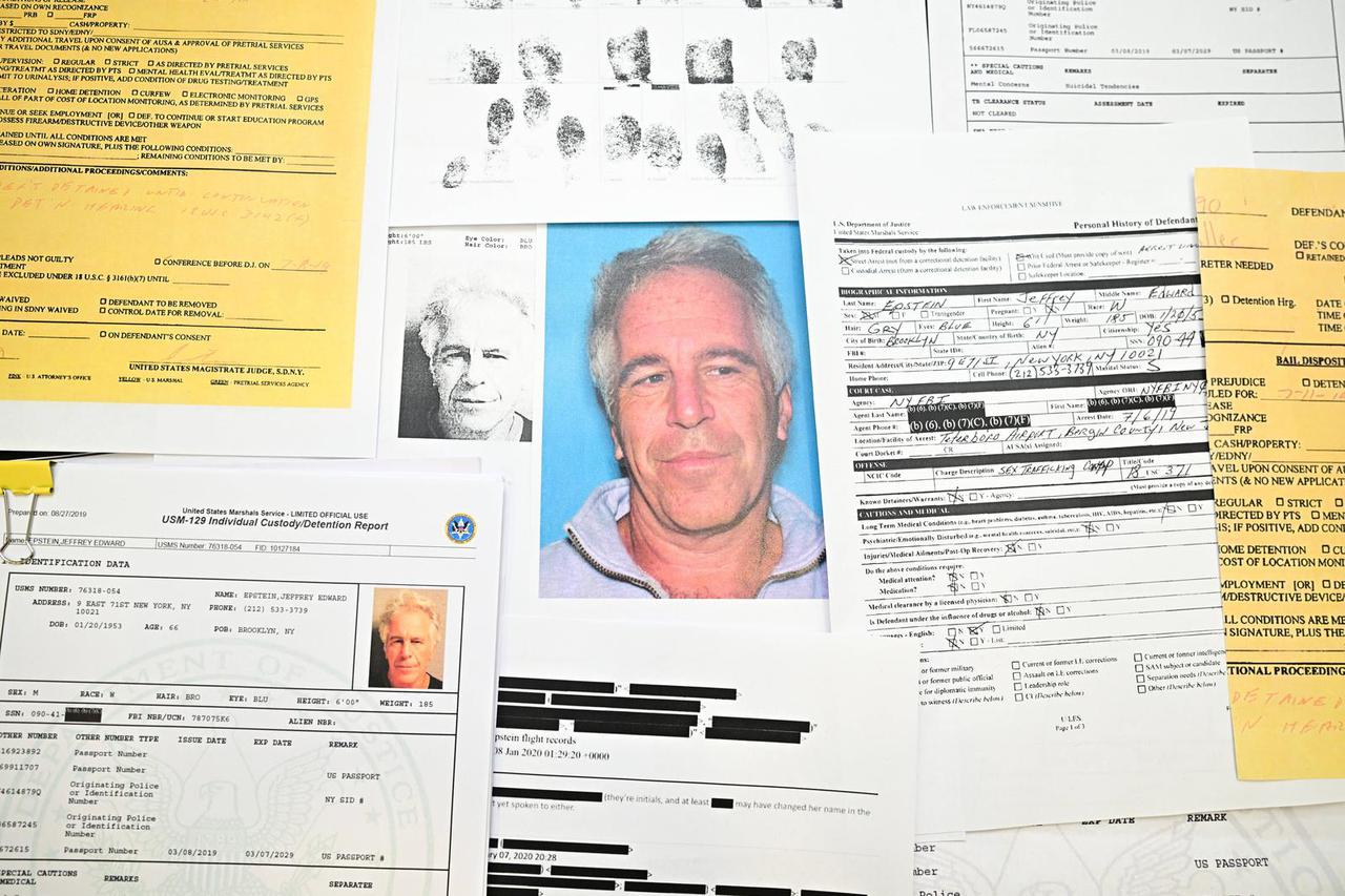 Illustrations for the Jeffrey Epstein file news story in Russia  - 05 Feb 2026