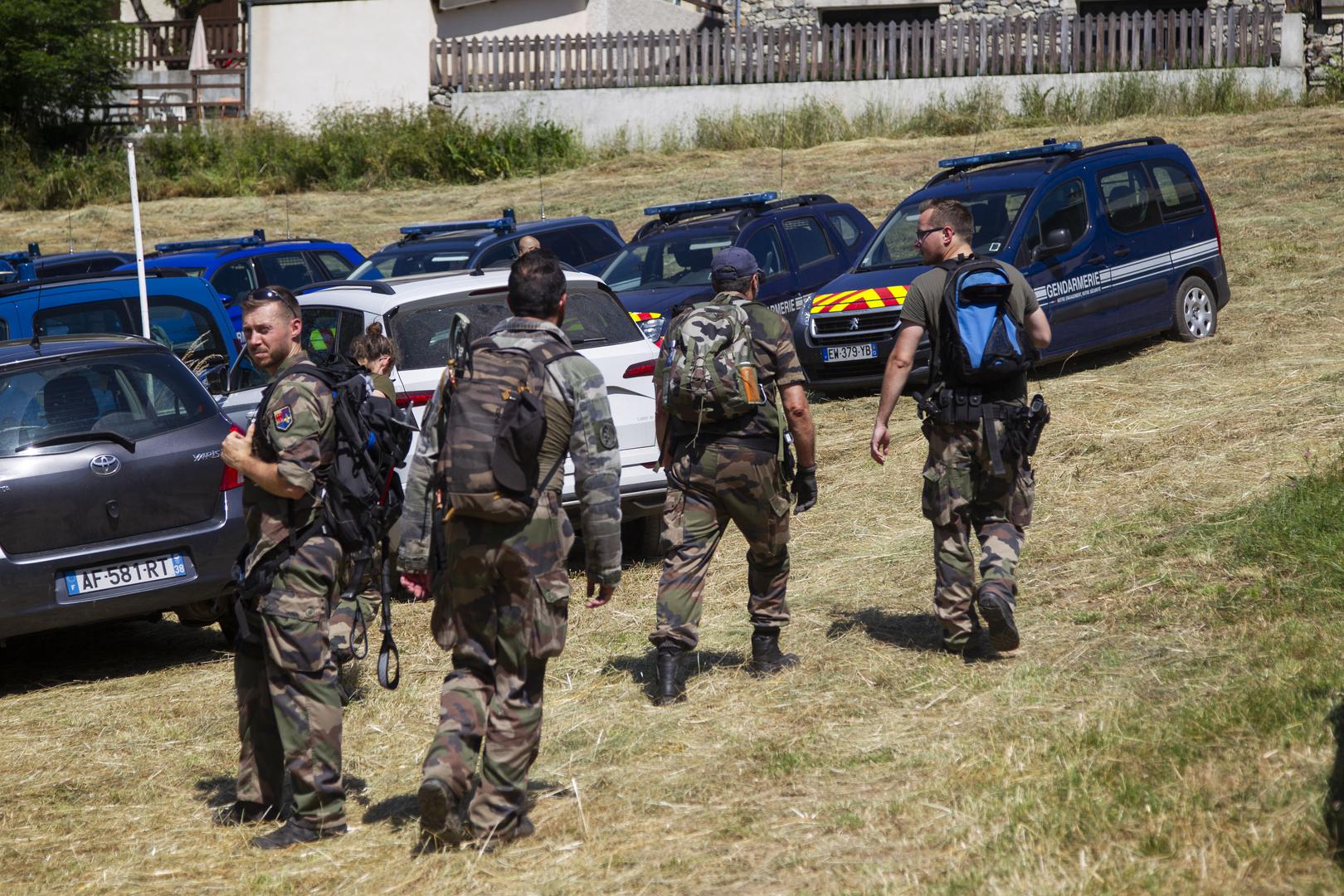 Gendarmes arrive from a beat. French police are engaged in an extensive air and land search for a missing two-year-old boy who disappeared from a village in the south of the country at the weekend. The toddler, Émile, was playing in the garden of his grandparents’ house in a hamlet just outside Le Vernet in the Alpes-de-Haute-Provence between Grenoble and Nice when he vanished on Saturday afternoon. Vernet, France, July 10, 2023. Photo by Thibaut Durand/ABACAPRESS.COM Photo: Durand Thibaut/ABACA/ABACA