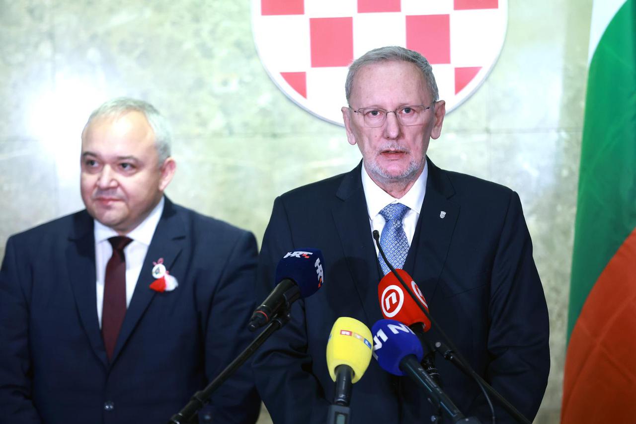 Zagreb: Davor Božinović i bugarski ministar Demerdzhiev nakon bilateralnog sastanka dali izjave za medije