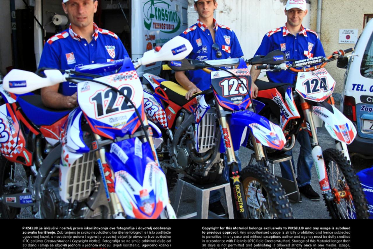 '13.09.2011., Zagreb - Predstavljanje Hrvatske reprezentacije u motocross-u. Nenad Sipek, Danijel Bozic i Hrvoje Karas. Photo: Dalibor Urukalovic/PIXSELL'