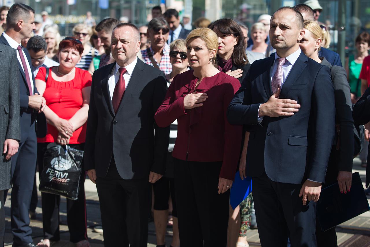 Andrej Plenković, Kolinda Grabar-Kitarović i Gordan Jandroković