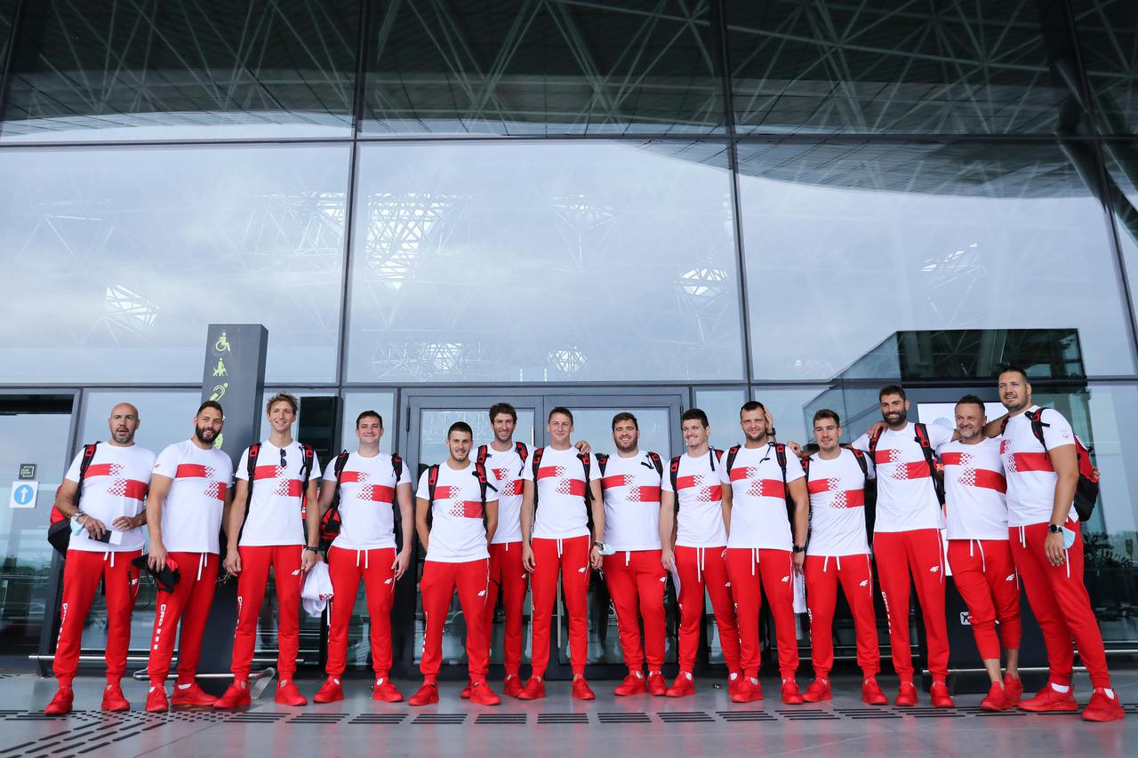 Zagreb: Hrvatska vaterpolo reprezentacija otputovala u Tokio na Olimpijske igre