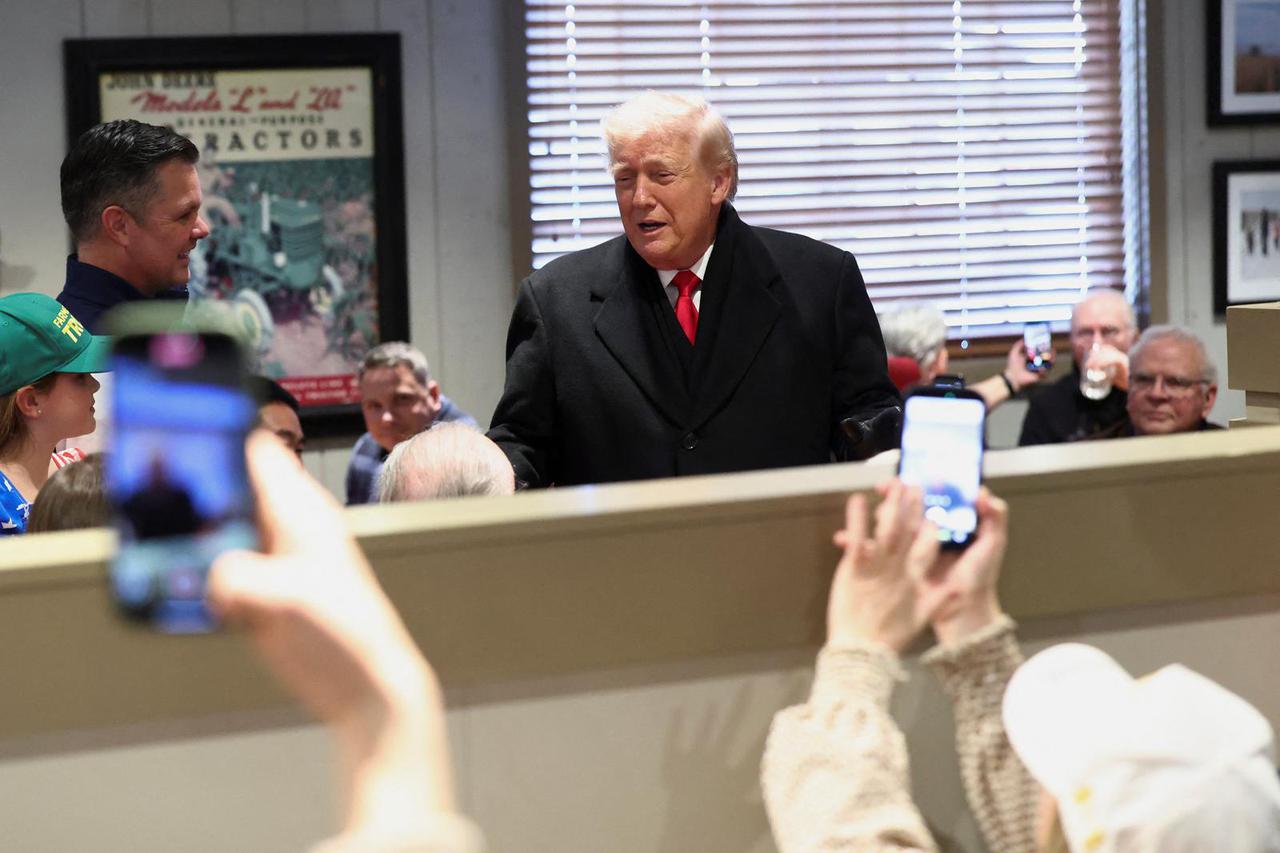 U.S. President Donald Trump visits Machine Shed restaurant in Urbandale