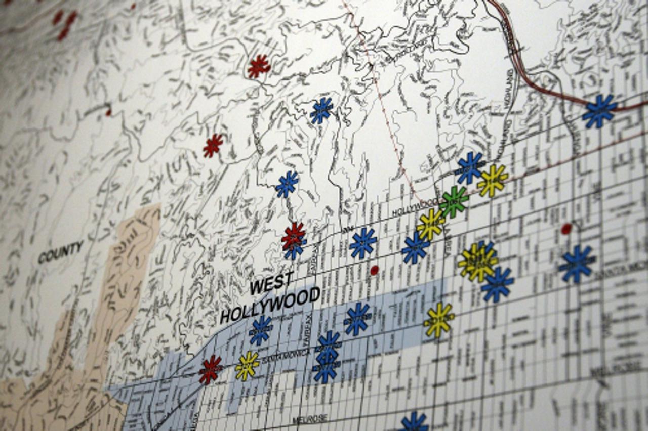 hollywood, karta