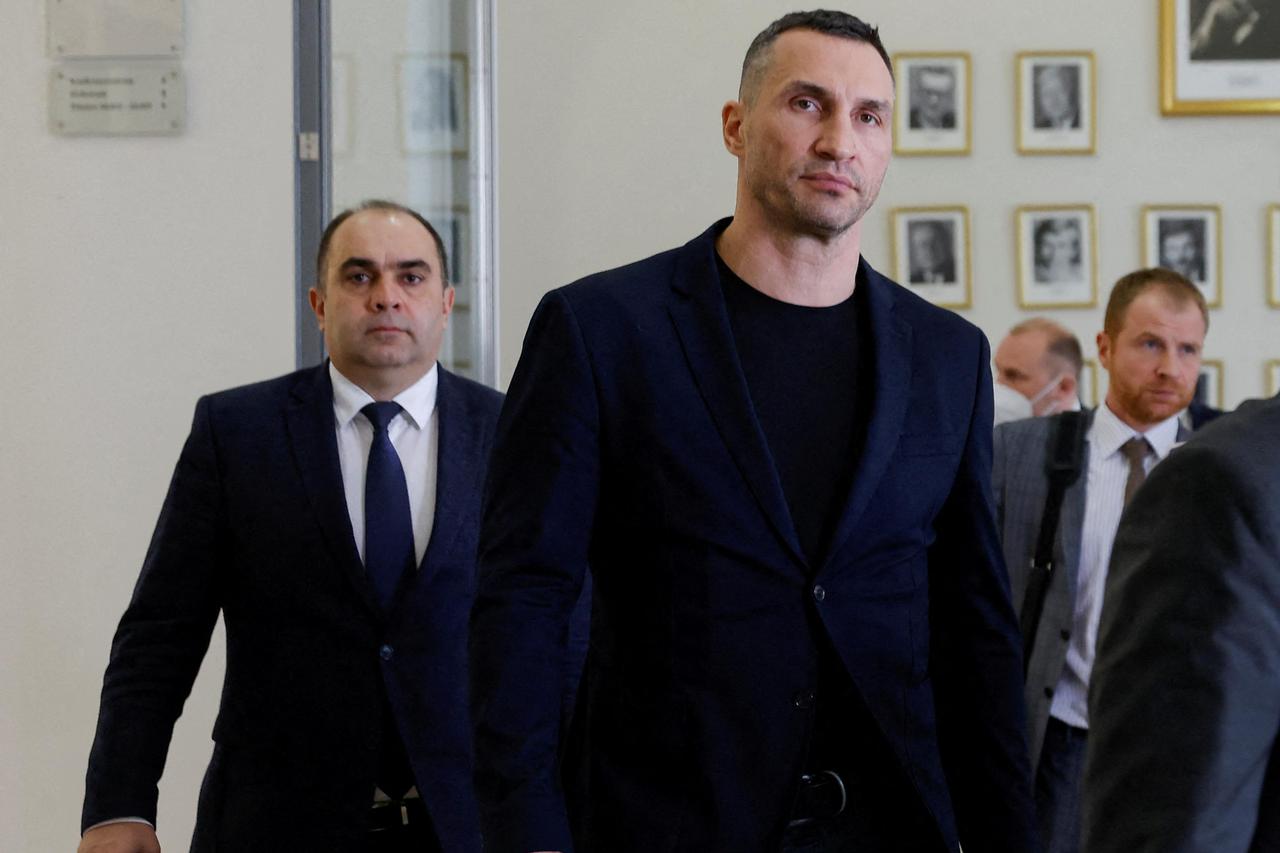 German Economy Minister Habeck meets former boxing world champion Klitschko, in Berlin