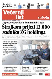 Večernji list naslovnica
