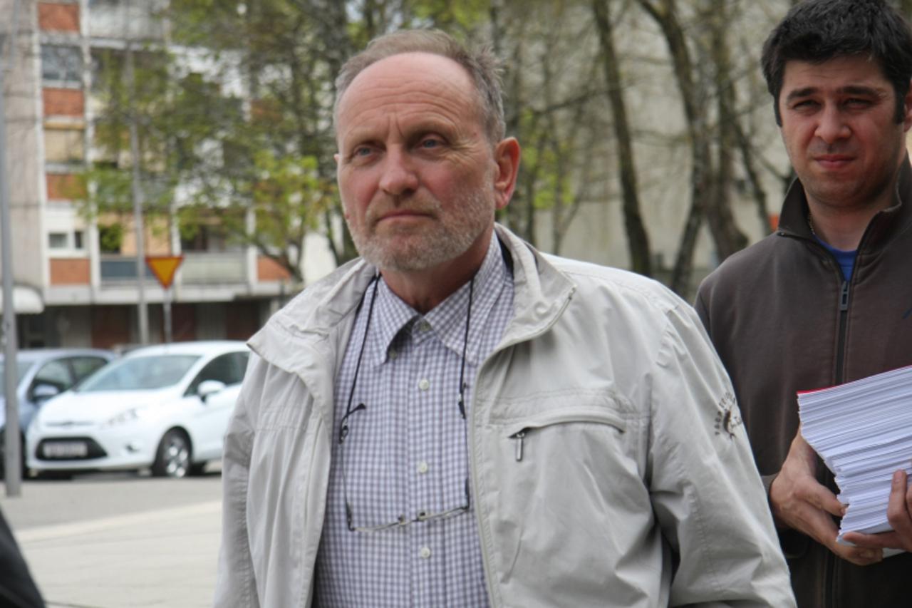\'05.04.2011. Karlovac - Na zupanijski sud u Karlovcu privedeni suvlasnici HS Produkta i  IM Metala Marko Vukovic i Ivan Zabcic. Suvlasnik IMMetala Tomica Godec. Photo: Kristina Stedul Fabac/PIXSELL\'