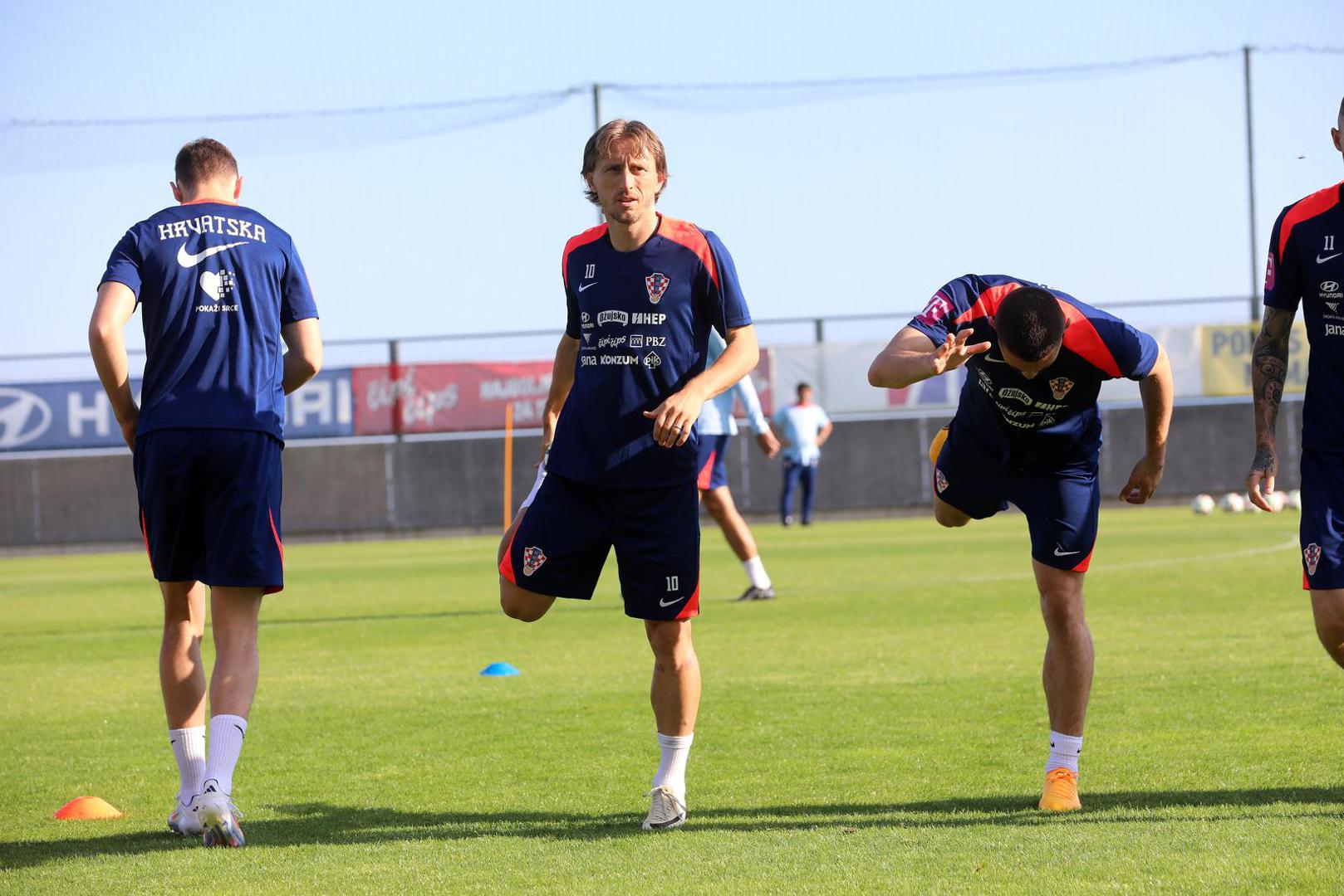 06.06.2024., Rijeka - Trening Hrvatske nogometne reprezentacije na pomocnom terenu stadiona na Rujevici. Photo: Goran Kovacic/PIXSELL
