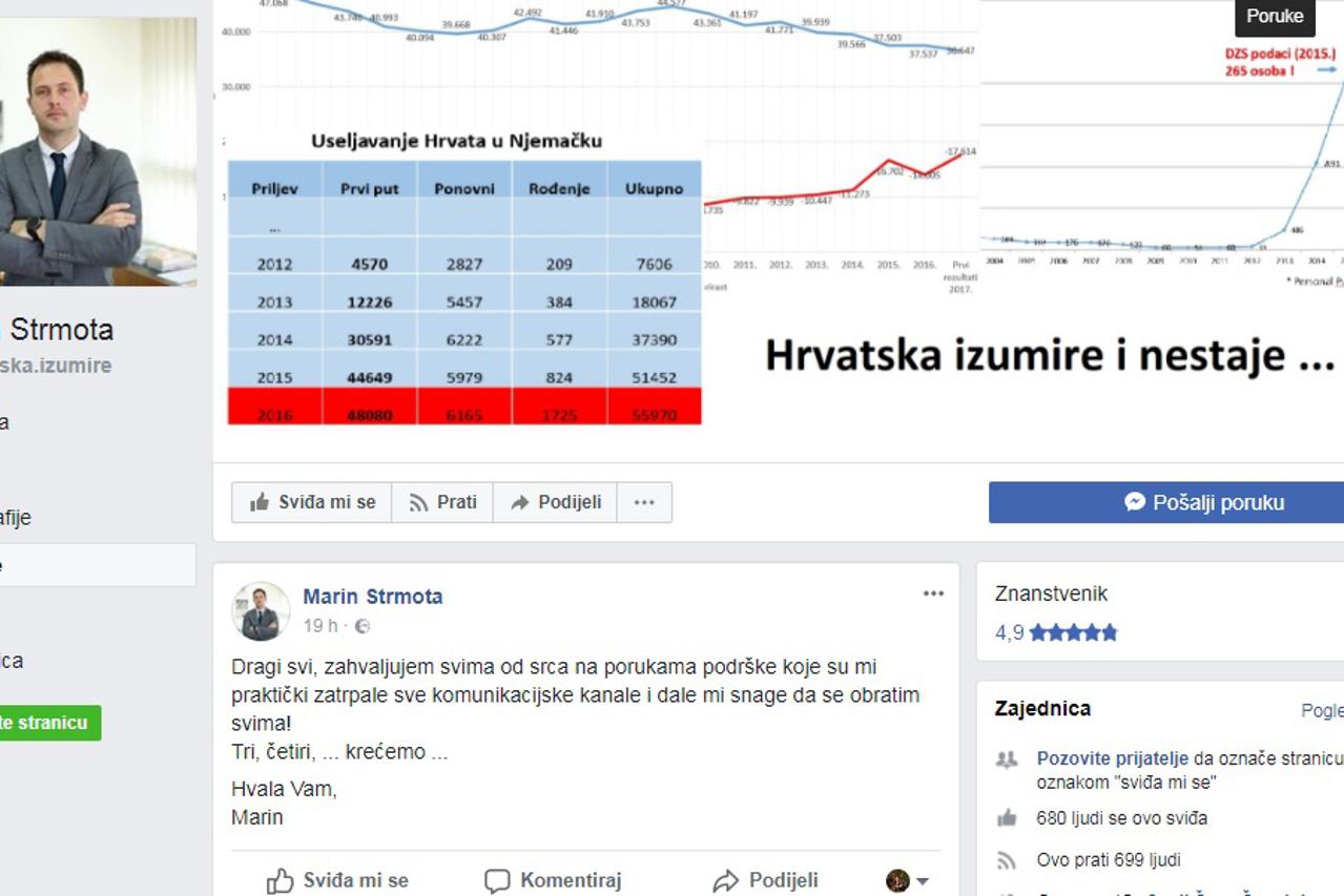 FB stranica 'Hrvatska izumire'