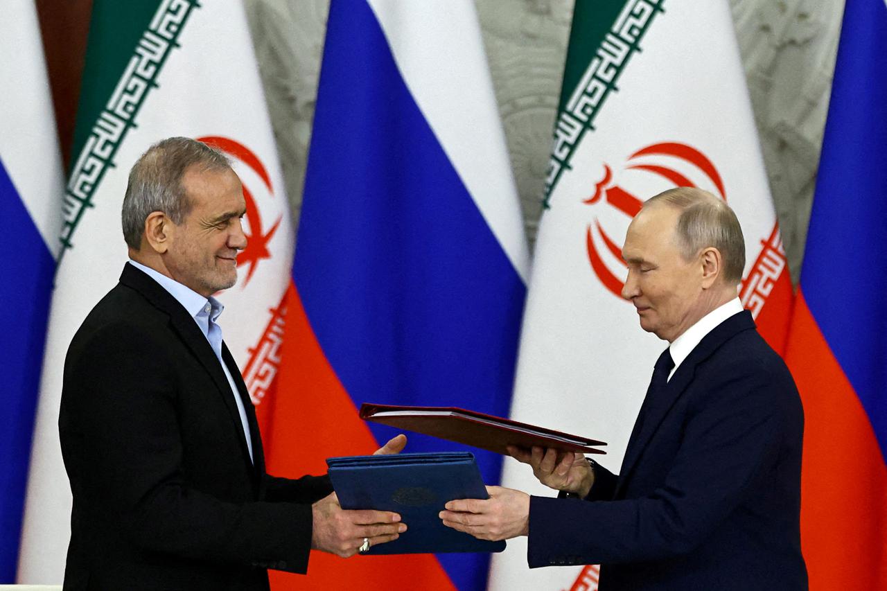 FILE PHOTO: Iranian President Masoud Pezeshkian visits Russia